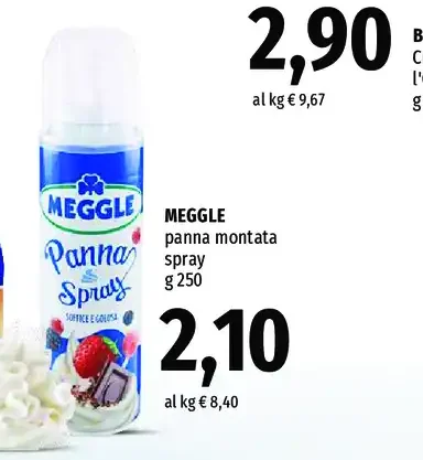 panna montata spray