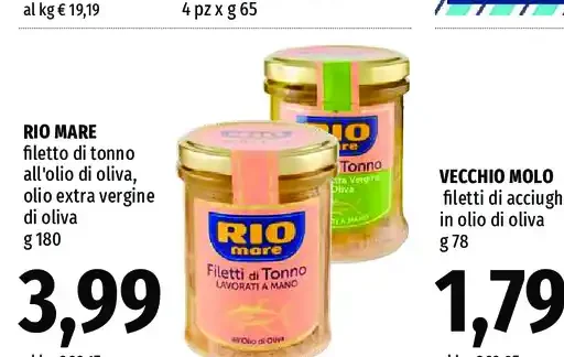 filetti di tonno all'olio di oliva