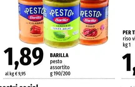 pesto assortito