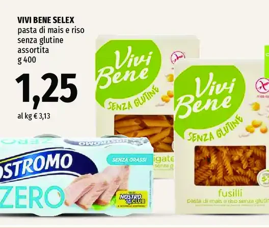 Vivi Bene Selex pasta di mais e riso senza glutine