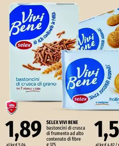 Selex Vivi Bene bastoncini di crusca di frumento