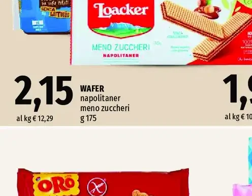 Wafer Napoletaner meno zuccheri