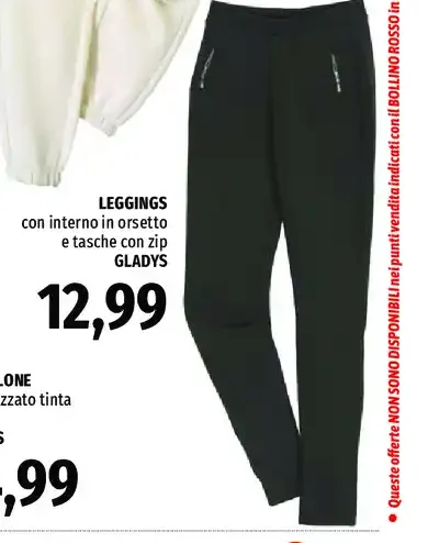 Leggings con interno in orsetto e tasche con zip Gladys
