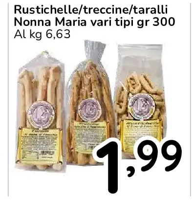 Rustichelle/treccine/taralli Nonna Maria vari tipi gr 300