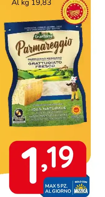 Parmigiano Reggiano DOP grattugiato fresco