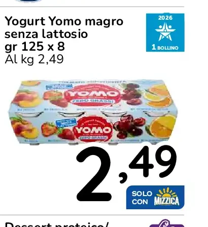 Yogurt Yomo magro senza lattosio