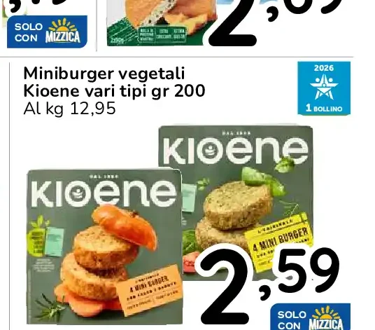 Miniburger vegetali Kioene
