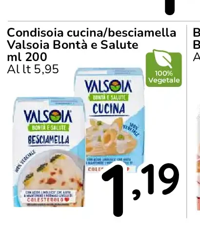 Cond Soia cucina/besciamella Valsoia