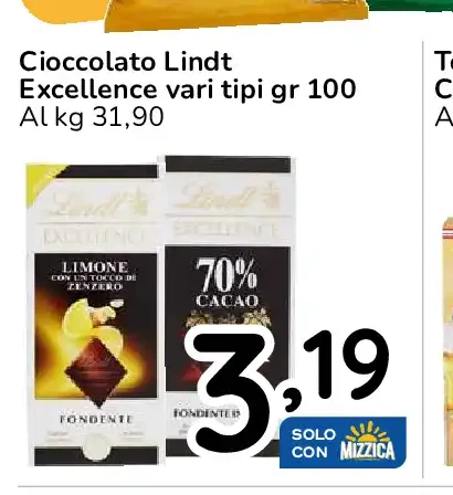 Cioccolato Lindt Excellence