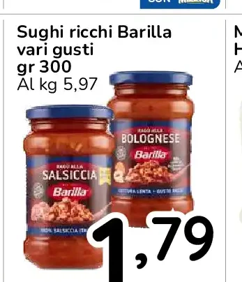 Sughi ricchi Barilla vari gusti