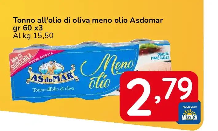 Tonno all'olio di oliva Asdomar