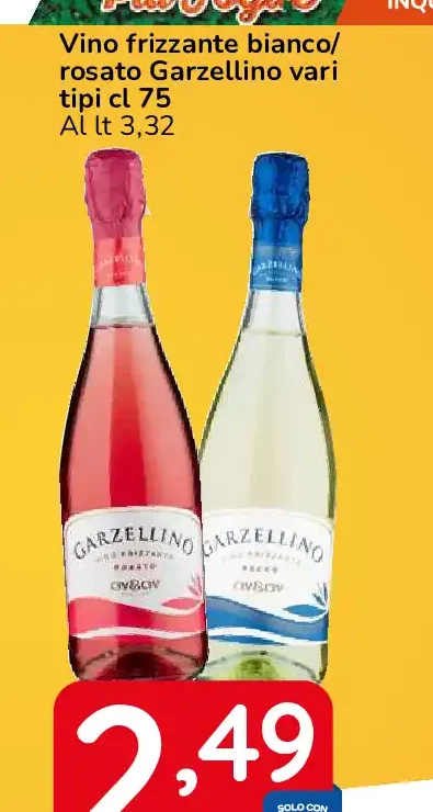 Vino frizzante bianco/rosato Garzellino