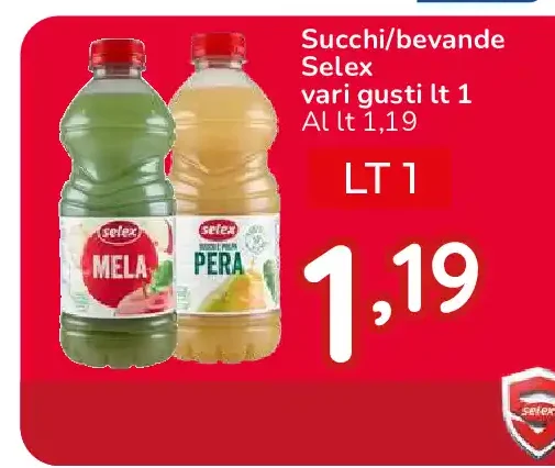 Succhi/bevande Selex vari gusti