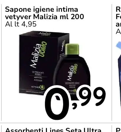 Sapone igiene intima vetyver Malizia