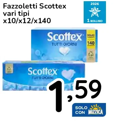 Fazzoletti Scottex vari tipi