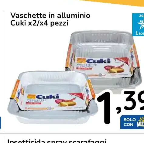 Vaschette in alluminio Cuki