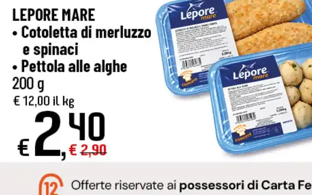 Cotolette di merluzzo e spinaci / Pettola alle alghe