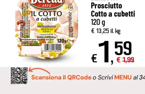 Prosciutto Cotto a cubetti