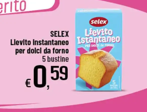 Lievito istantaneo per dolci da forno