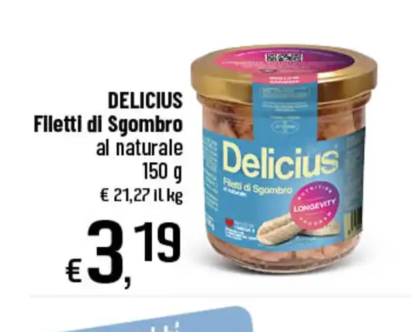 Filetti di sgombro al naturale