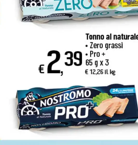 Tonno al naturale Zero grassi Pro+