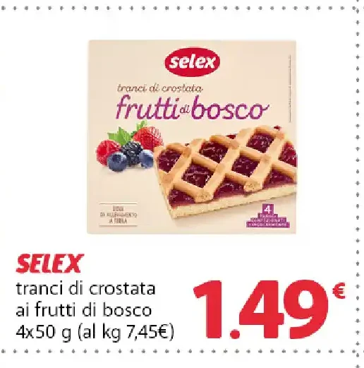Tranci di crostata ai frutti di bosco Selex