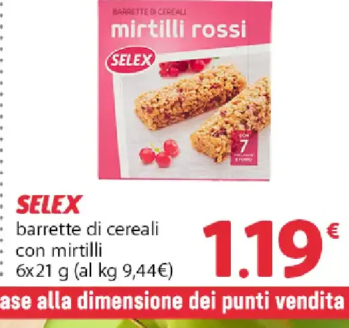 Barrette di cereali ai mirtilli rossi