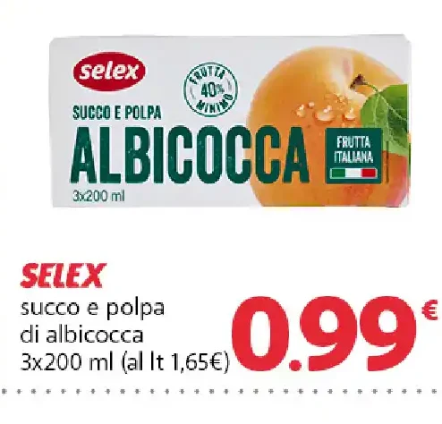 Succo e polpa di albicocca