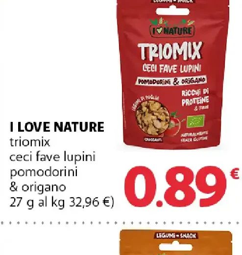 Triomix ceci fave lupini pomodorini e origano