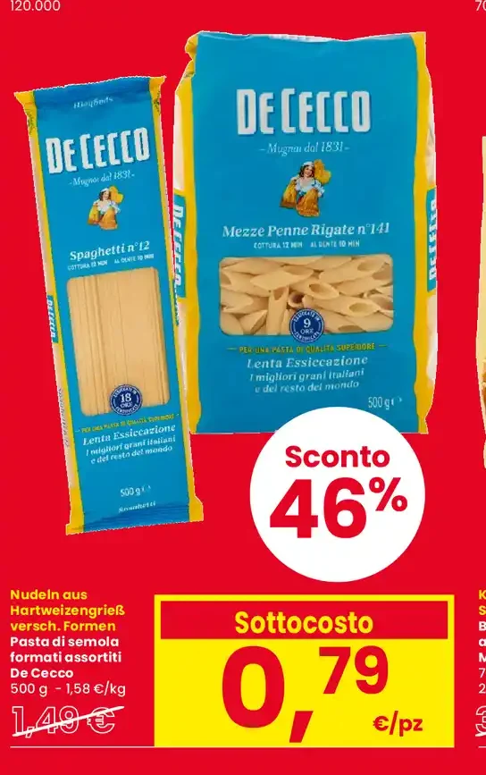 Pasta De Cecco assortita
