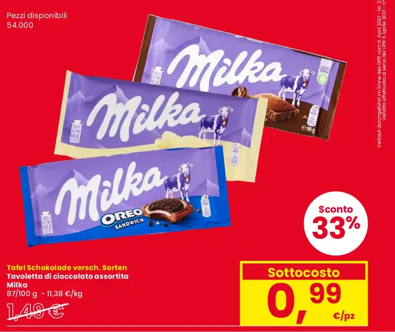 Tavolette di cioccolato assortite