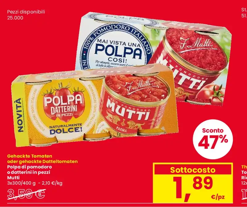 Polpa di pomodoro e datterini