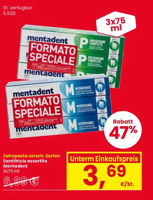 Dentifricio Mentadent