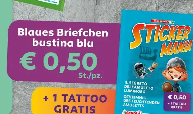 Busta blu di figurine
