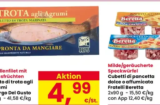 Filetto di trota agli agrumi