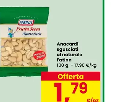 Anacardi sgusciati al naturale