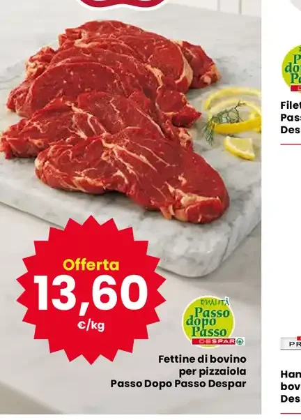 Fettine di bovino per pizzaiola Passo Dopo Passo Despar