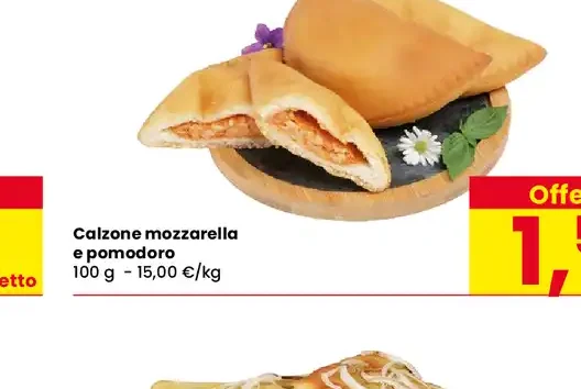 Calzone mozzarella e pomodoro