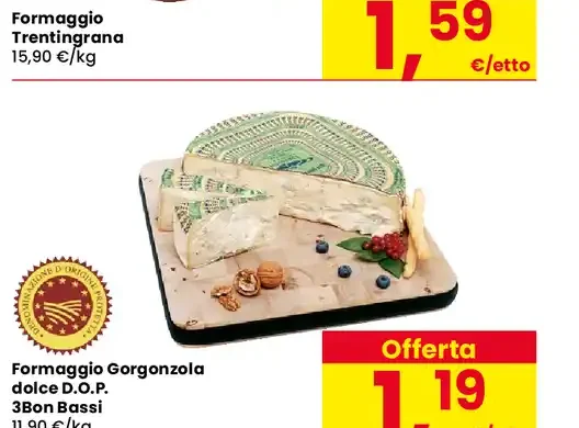 Formaggio Gorgonzola dolce D.O.P. 3Bon Bassi