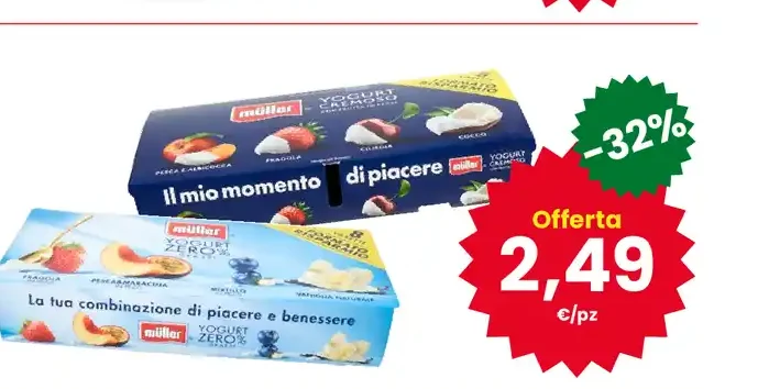 Yogurt cremoso o zero% grassi