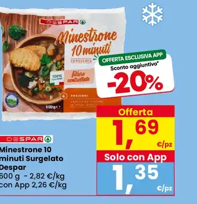 Minestrone 10 minuti surgelato
