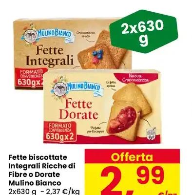 Fette biscottate integrali