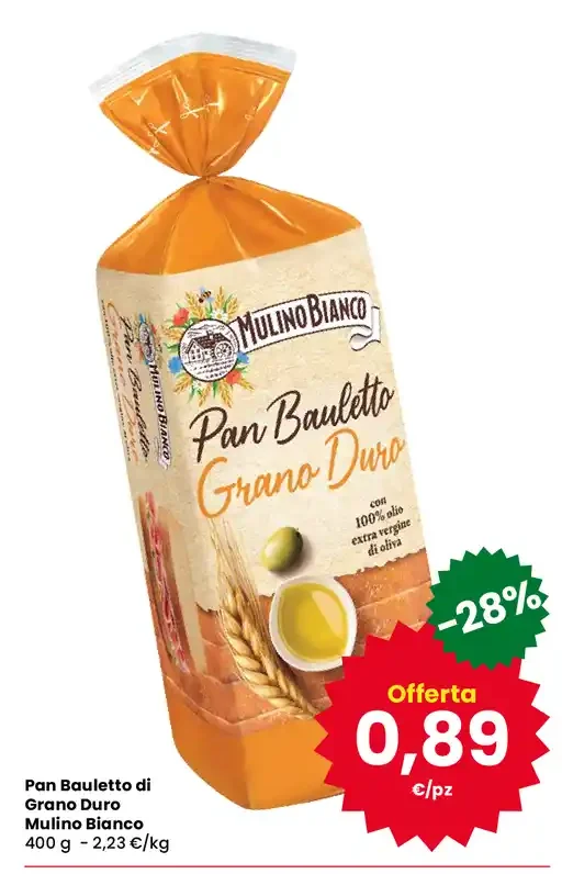 Pane Bauletto Grano Duro Molino Bianco