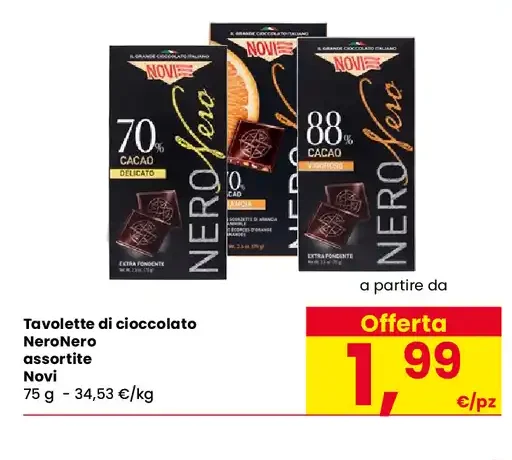Tavolette cioccolato NeroNero assortite