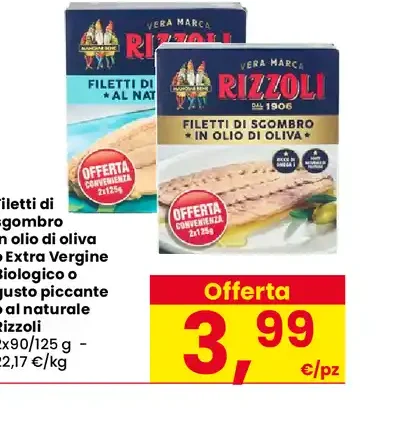 Filetti di sgombro in olio di oliva