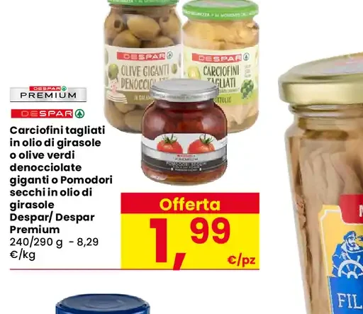 Carciofini o olive verdi denocciolate