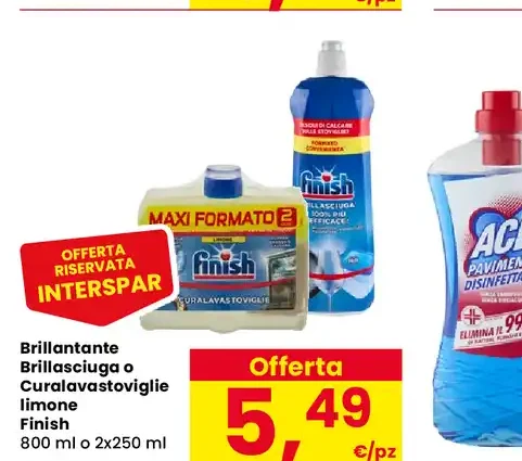 Brillantante o cura lavastoviglie Finish