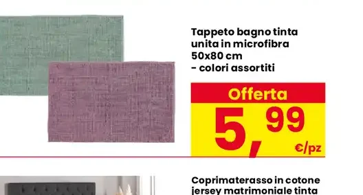 Tappeto bagno tinta unita