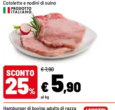 Costolette e nodini di suino