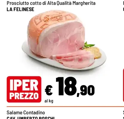 Prosciutto cotto di Alta Qualità Margherita